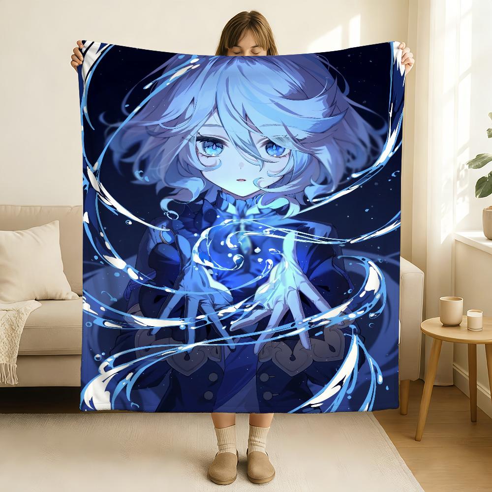 Genshin Impact Game Furina Blanket Soft and Skin Friendly For Couch Bed Napping Bedspread All Seasons Comforter