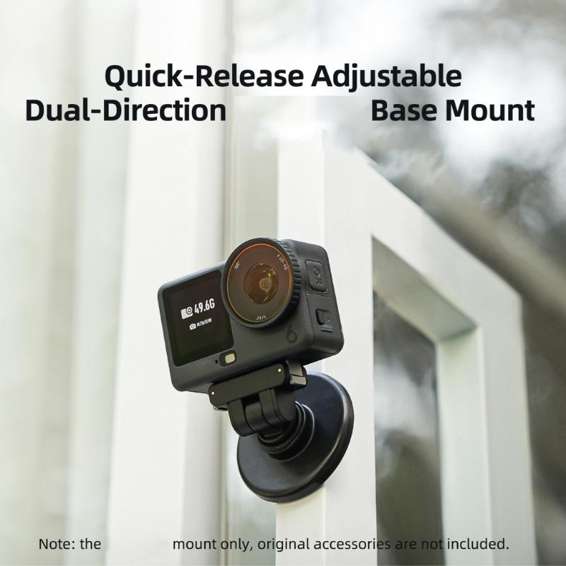 Quick Detach Magnetic Camera Base for Action 6 Sports Cameras Mount with 180Degree Rotations Standard 1/4Inch Hole Mount