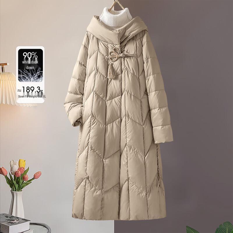 

Si Bai She Women s Hooded Long Down Puffer Coat L