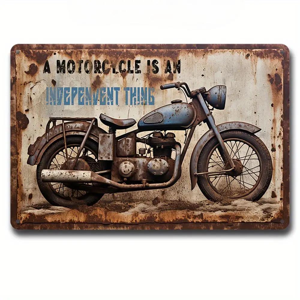 Vintage Motorsykkelentusiaster Metallkunst Nostalgisk Garasjedekor Metallblikkskilt Plakater Skilt for Bar Garasje Klubb Vintage Elskere