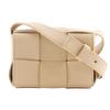 BOTTEGAVENETA Candy Cassette Shoulder Bag 666688 VMAY1 Intrecciato Beige Lambskin Unisex Used
