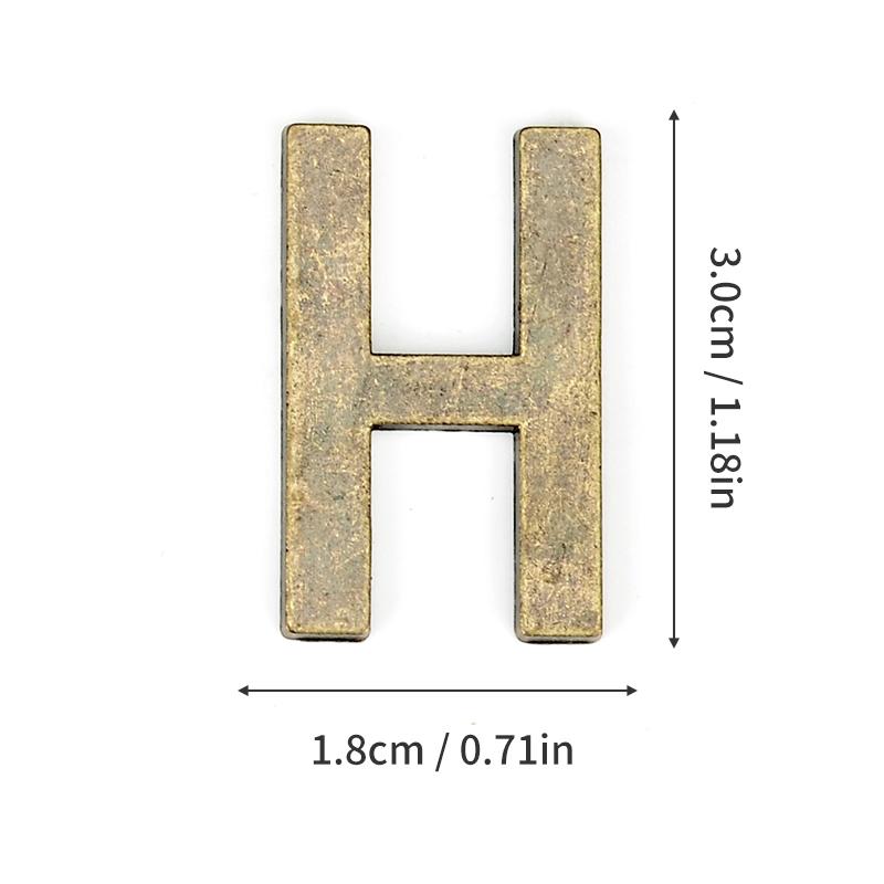 1Pcs Metal Self Adhesive House Number English Alphabet Letters for Apartment Room Door Plate Table Mailbox Number Stickers 3*2cm