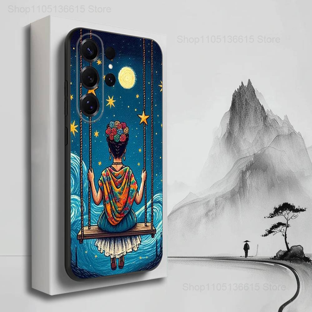 

Art F-Frida K-Kahlo Phone Case For Samsung S25,S24,S23,S22,S21,S20,S10,S9,Ultra,Plus,Lite,FE,Soft Silicone Black Cover samsungS235G