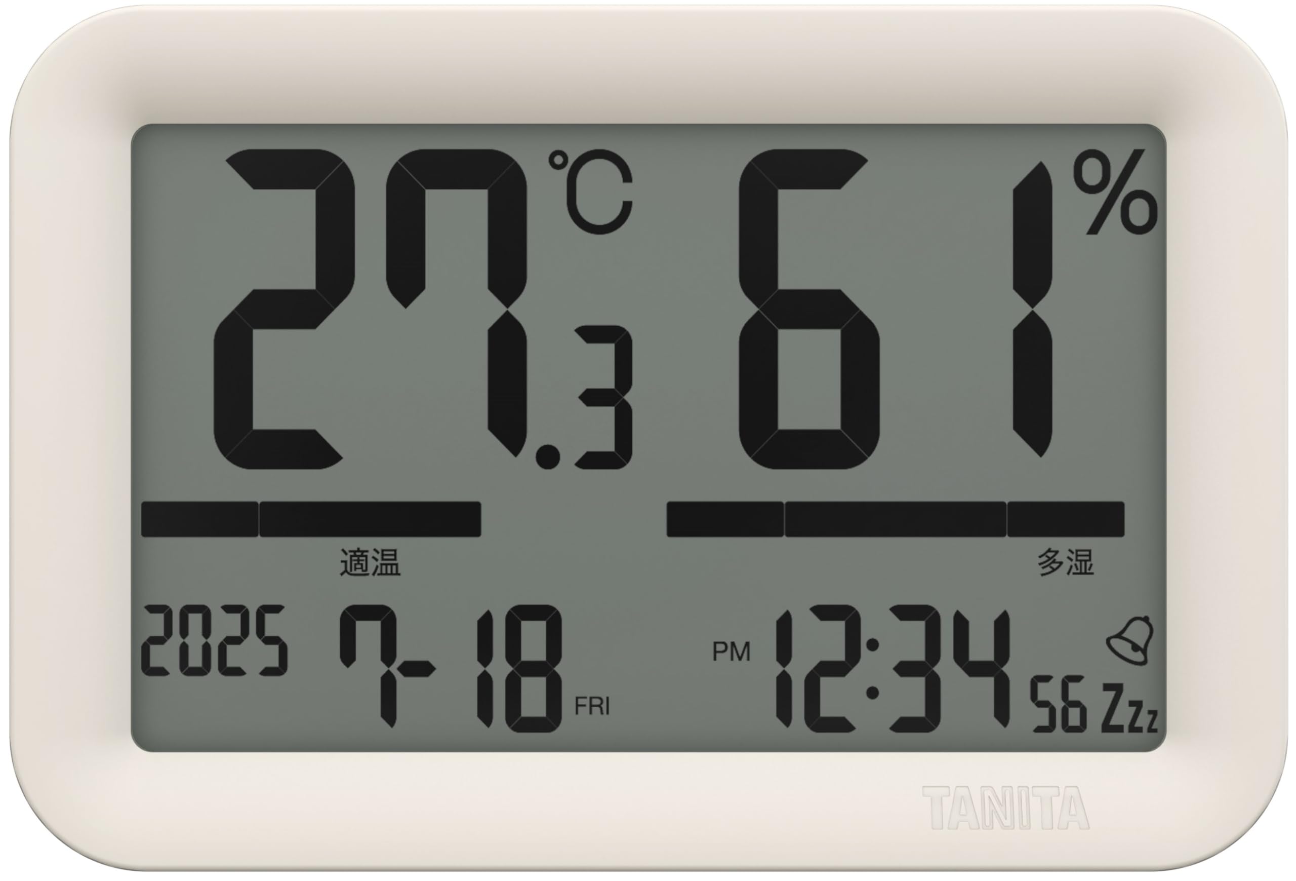 

Tanita Large Display and humidity can be seen at a glance even from a Alarm Thermometer/Hygrometer [Temperature distance] Thermometer, Hygrometer, слонова кістка