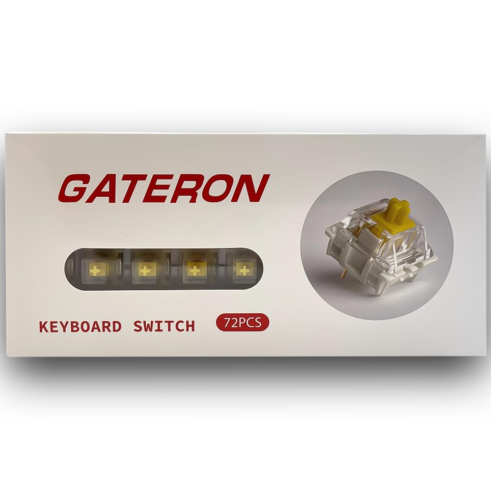 Gateron G Yellow Pro 5-pins switch RGB MX Mekaniskt tangentbordsdelar Pro 3.0 Försmord Gul-Röd-Te (72 3.0 Gul)