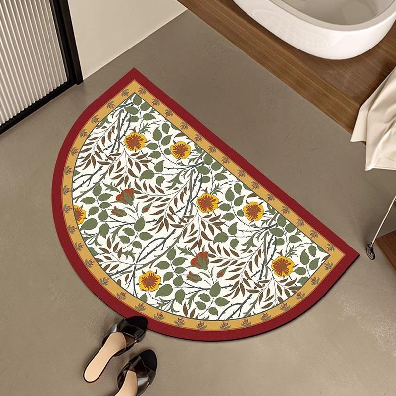 VIKAMA Bathroom Mats Kitchen Mats Front Door Mats Foot Rugs Non-slip Diatomite Mud Quick Dry Machine Washable Manageability