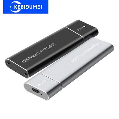 M.2 NVME SSD-Festplattengehäuse Typ C 3.1 Mobile Festplattenbox aus Aluminiumlegierung Externes Festplattengehäuse 10 Gbit/s-Adapter M Key HD-Aufbewahrungsbox für Laptop-PC