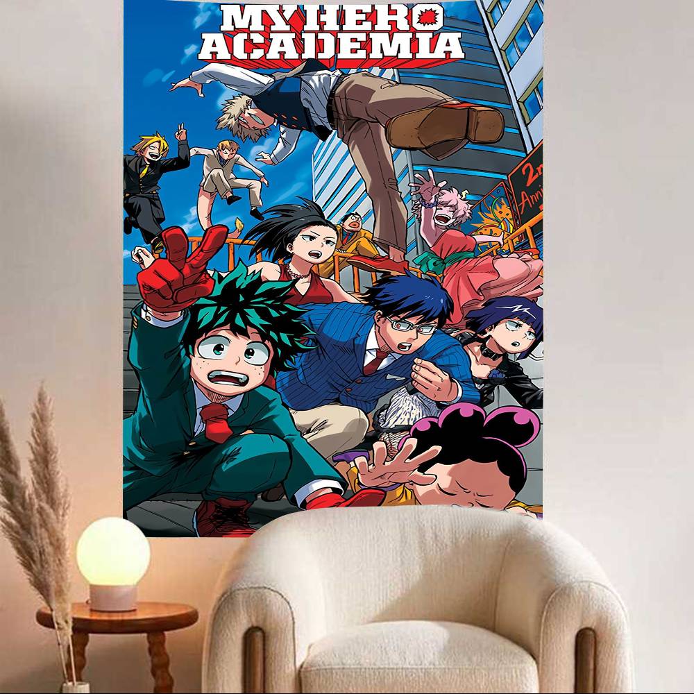 Anime My Hero Academia Theme Background Kids Happy Birthday New Year Party Decoration Poster Banner Gift
