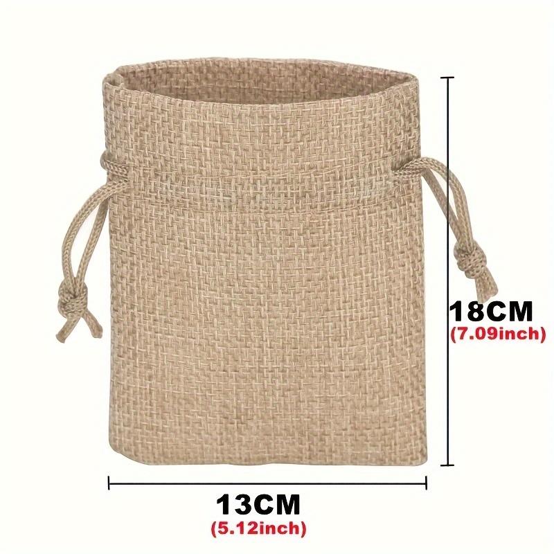 0/20 Pièces Sacs en Jute à Cordon Coulissant - Pochettes Cadeaux en Jute pour Cadeaux de Mariage DIY, Bonbons, Chocolats & Bijoux - Fournitures de Fête & Décoration de Mariage