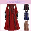 Gothic Vintage Medieval Women's Dress For Renaissance Cosplay Halloween Costume Party