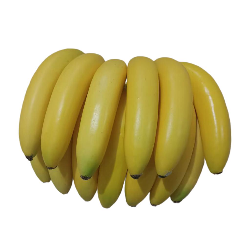 Cacho de Bananas Artificiais Realistas Simulação Modelo de Fruta Adereços de Exibição de Bananas Falsas Cachos de Bananas Decorativos Brinquedo Engraçado
