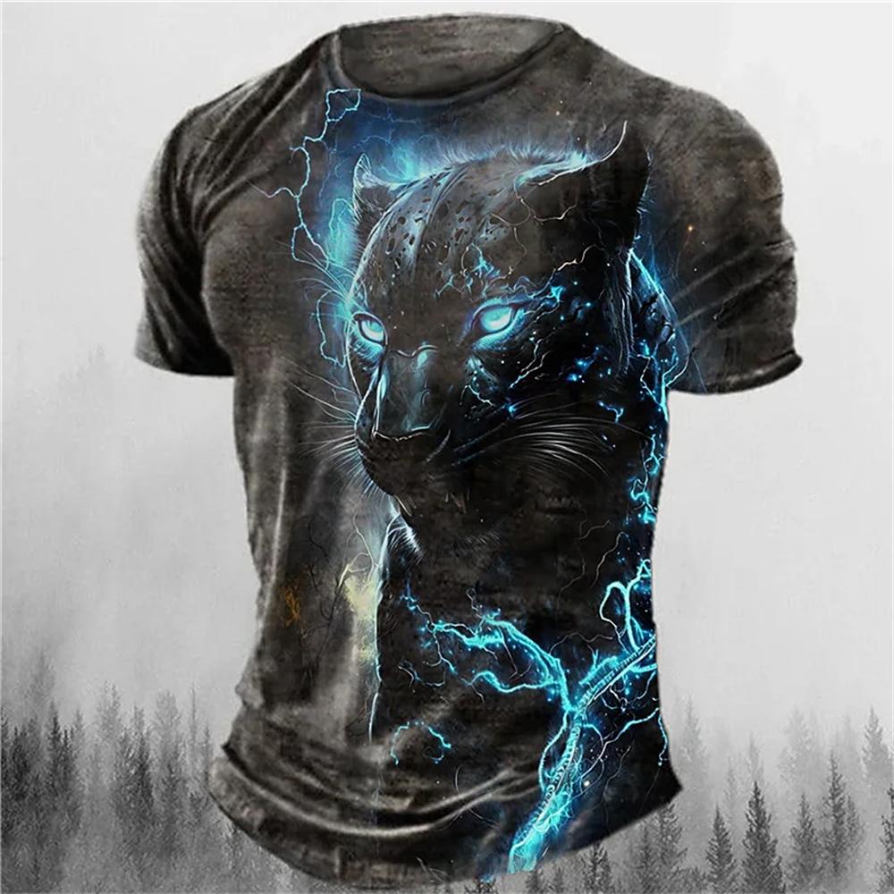 

Men s T-Shirt 3d Animal Print Short-Sleeved O-Neck Top 3d Casual Street Men s T-Shirt Oversized Retro T-Shirt Men s Clothing 6XL
