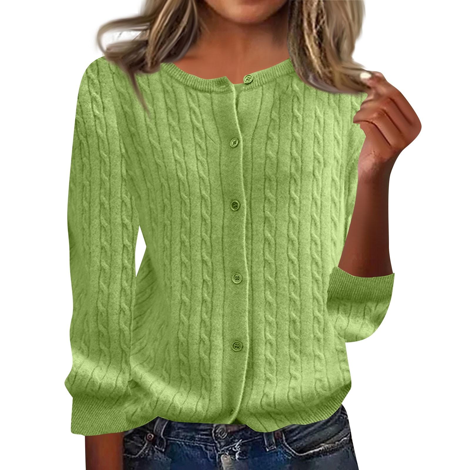 

Женский модный однобортный кардиган с однотонным принтом на пуговицах, повседневный топ M