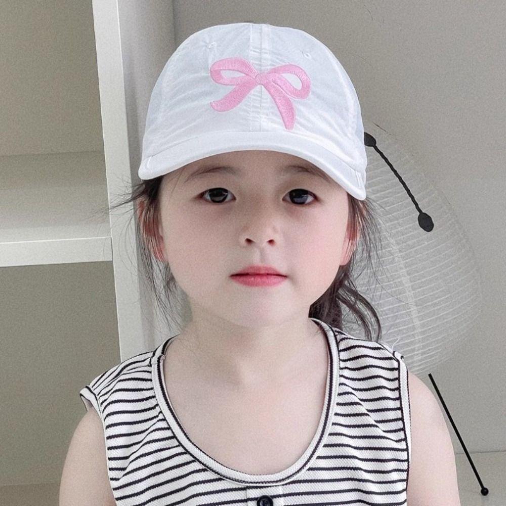 Bow Half Empty Top Hat Shading Hat Children's Visor Hat Lovely Summer Kid Sunhat  Baby