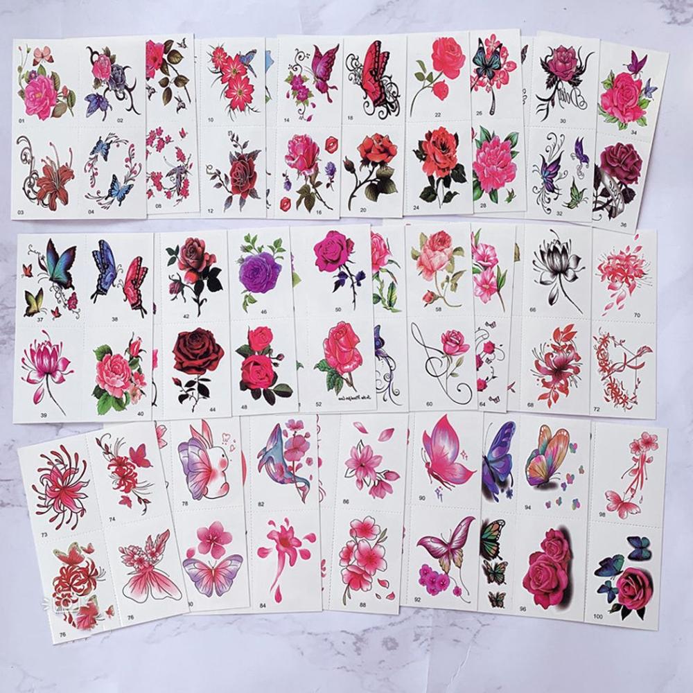 Shoulder Tatouage Body Art Decals Disposable Tattoo Decals Flower Tattoo Sticker Temporary Tattoos