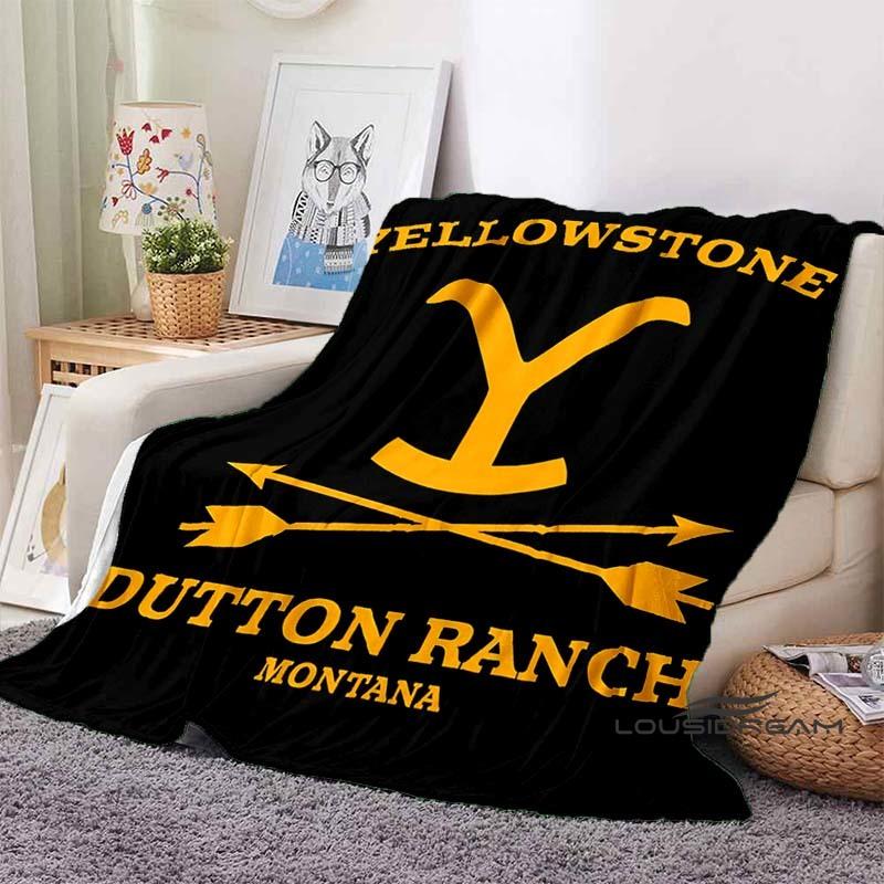 Personalisierbare 3D-gedruckte Yellowstone-Thermodecke, Geeignet für Wohnzimmer, Schlafzimmer, Bett, Sofa, Bürogeschenk, Flanelldecke