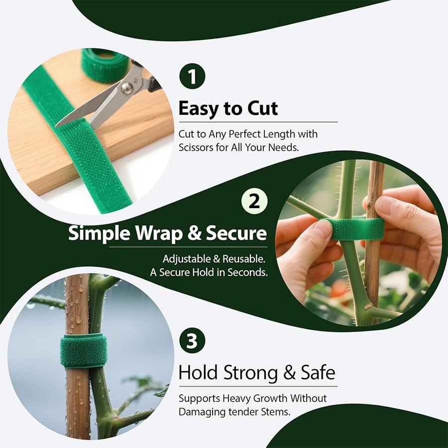 Reusable Plant Ties, Suitable for Climbing Plants, Planning Straps, Plant Tape Gardening,  Plant Support, Garden Cable Ties