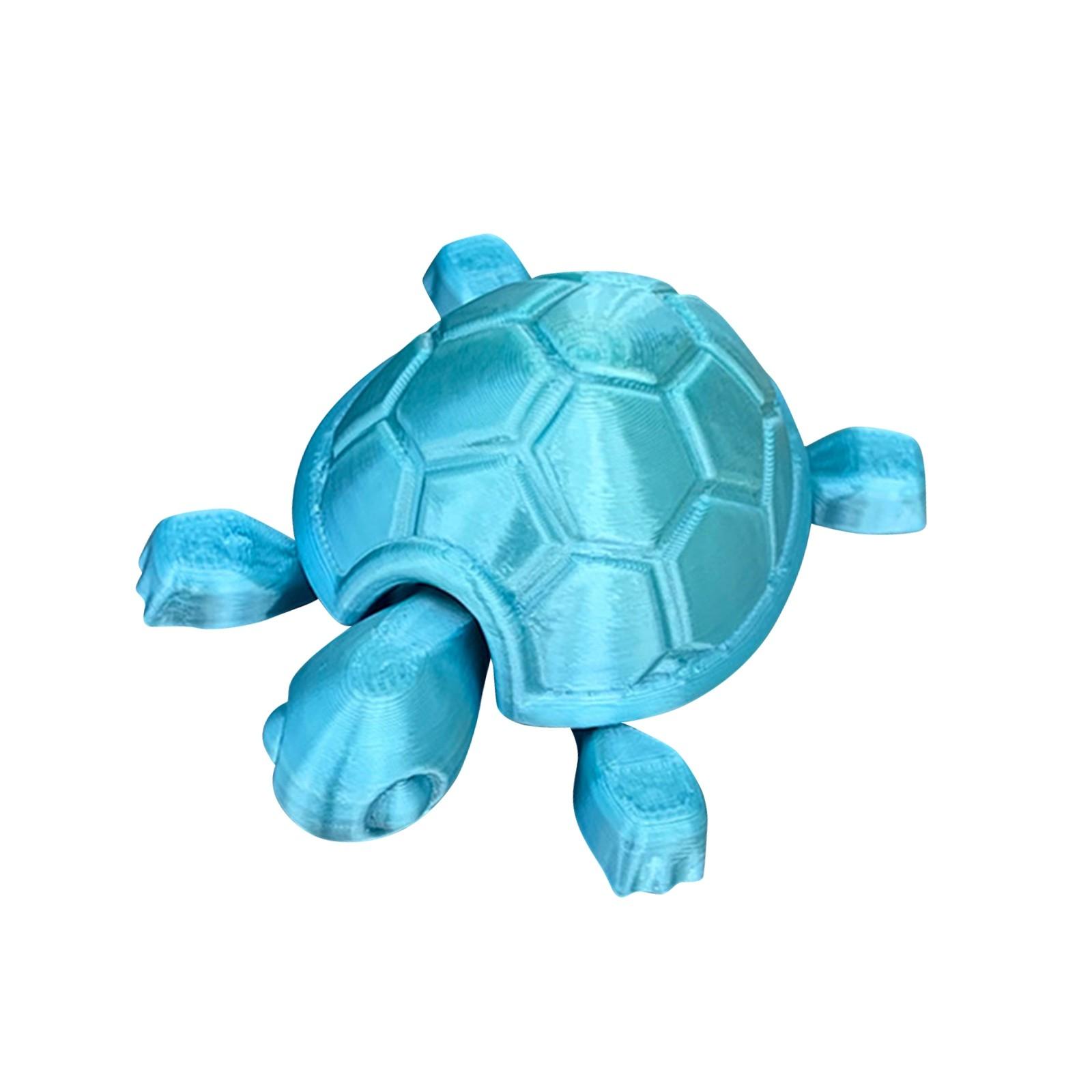 

3D-печатная модель украшения черепахи для украшения детских игрушек, настольных украшений и подарков One Size синий