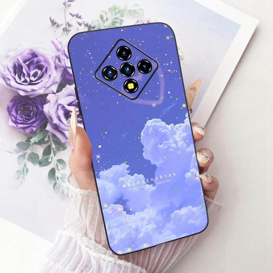Cute Printing Phone Case For Infinix Zero8 Zero8i Soft Black Silicone TPU Cases For Infinix Zero 8 8i X687B X687 Covers Bumpers