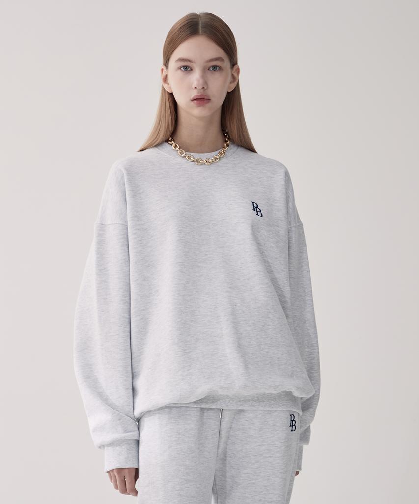 PAPERBOY Pb Logo Sweatshirt - White Melange