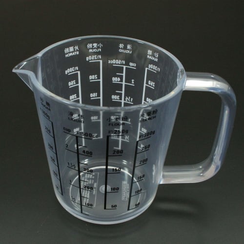Suncraft Measuring Cup, 500cc, Made in Japan, Acrylic Resin, Patissiere, PP-515, Clear, Outer Diameter 105mm x Height 116mm