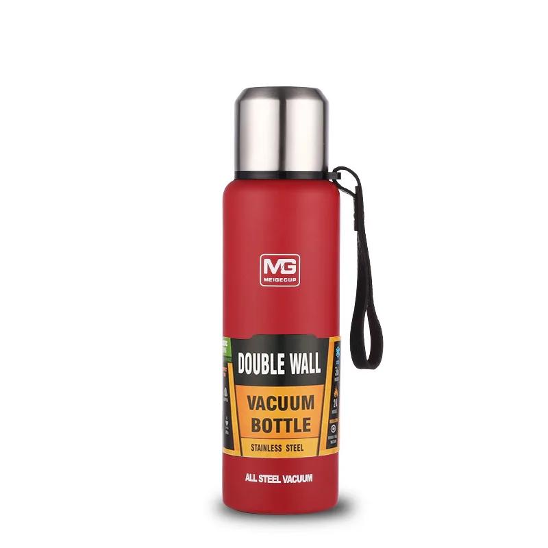 Premium Thermosflasche 304 Edelstahl Vakuumflasche Isolierter Becher Kalt- und Heißwasserbecher mit Seil für Tee Kaffee Getränke