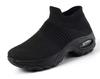Cross-Border Plus Size Breathable Flyknit Sock Sneakers - Women's Trendy, Lightweight, Elastic Sports Shoes for Spring & Autumn