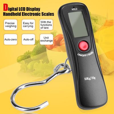 WEIHENG 50kg/10g Digital LCD Display Luggage Scale Electronic Handheld Travel Weighing Scales