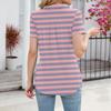 Womens Shirts Summer Business Casual Work Tops Short Sleeve Button Down Collared V Neck Blouse T-Shirt