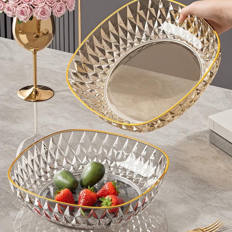 Light Luxury Gold Rim Fruit Plate