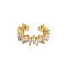 Fashion Zircon C-Shaped Ear Clip for Women Classic Gold Color Irregular No Piercing Ear Cuff Party Jewelry Gifts
