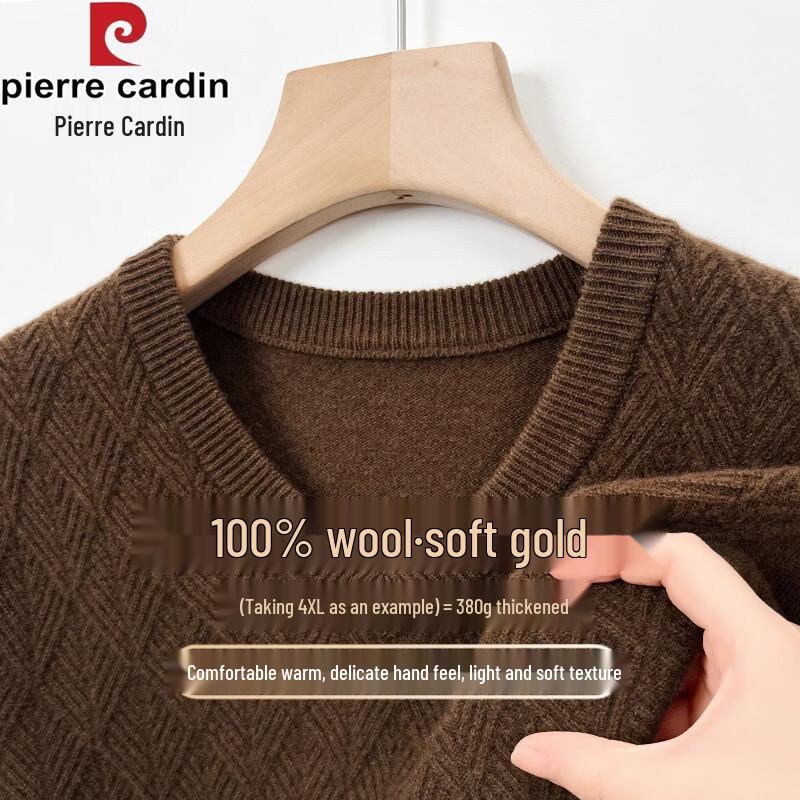 Pierre Cardin Men's 100% Pure Wool V-Neck Sweater