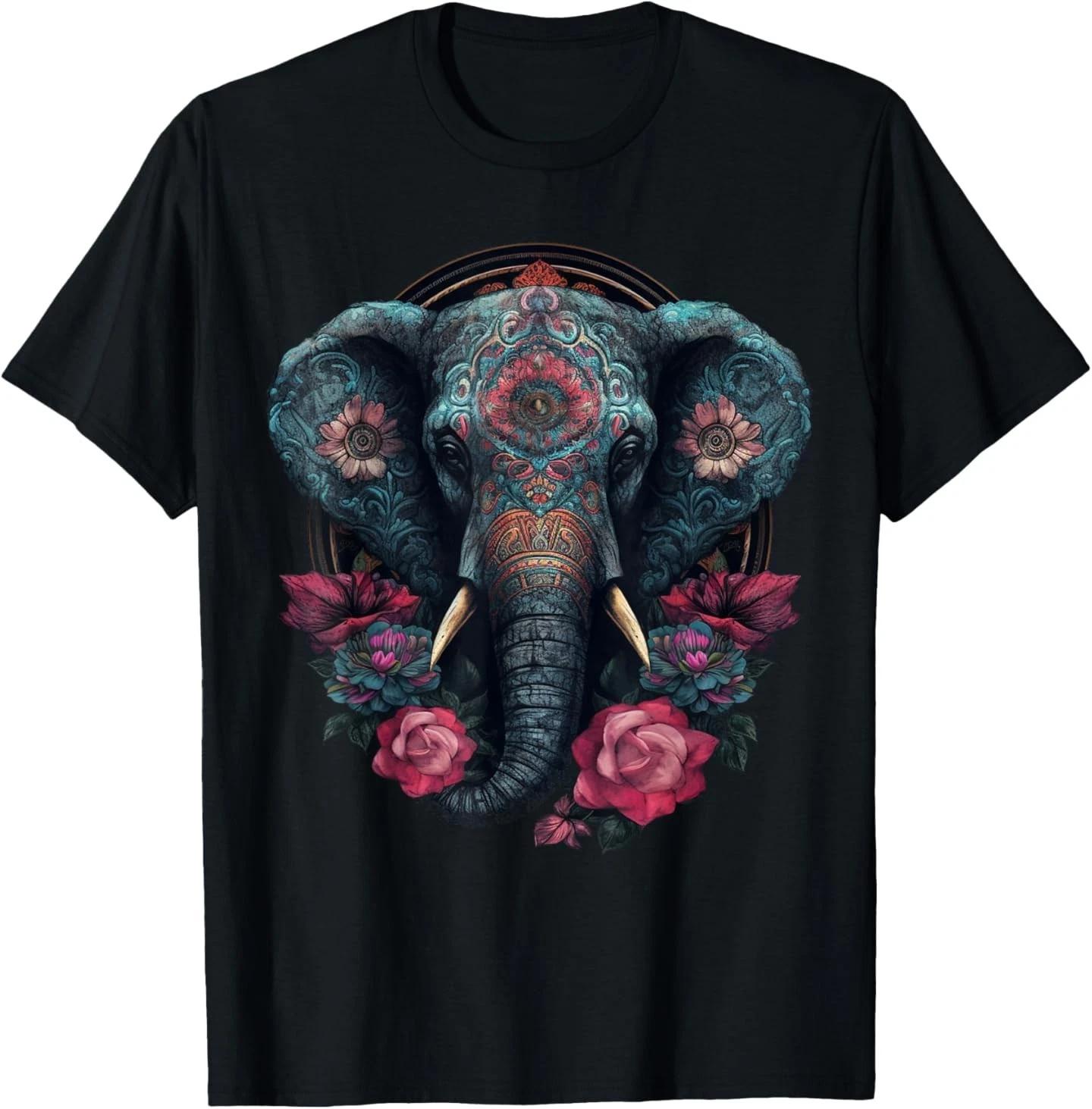 

Elephant Art - Animal Zoo Elephant T-Shirt L