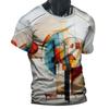 Abstract Lines 3D Print Men's T-Shirt Summer Oversized Casual Short Sleeve T-Shirts Fashion Harajuku Streetwear O-Neck Tops