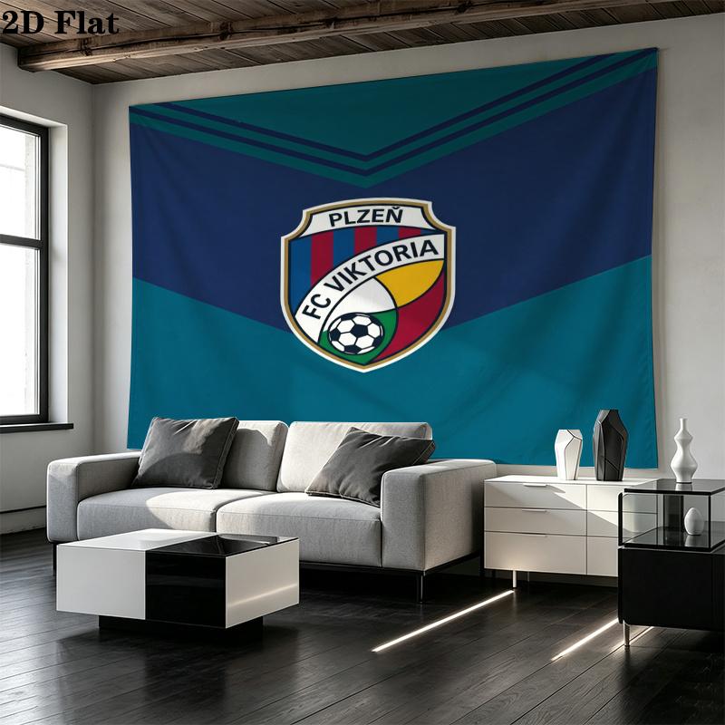 FC Viktoria Plzen Printed Tapestry – Wall Hanging for Bedrooms, Dorms, and Home Decor