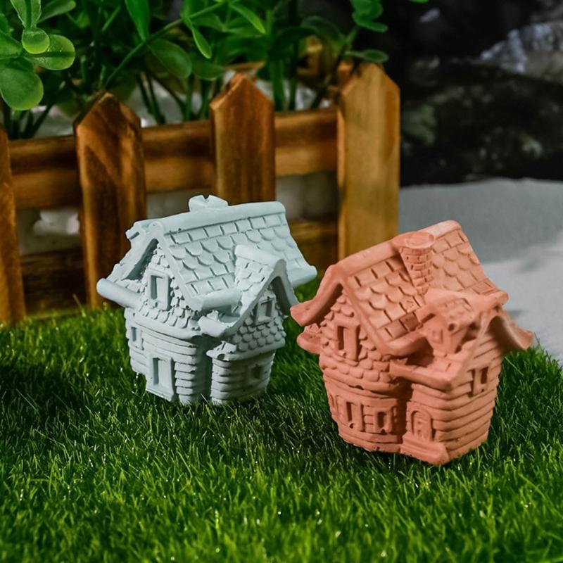 Fliegendes Haus Silikonform 3D Kleine Hausformen Ornament Bastelformen Sukkulenten Formen für Tischdekorationen