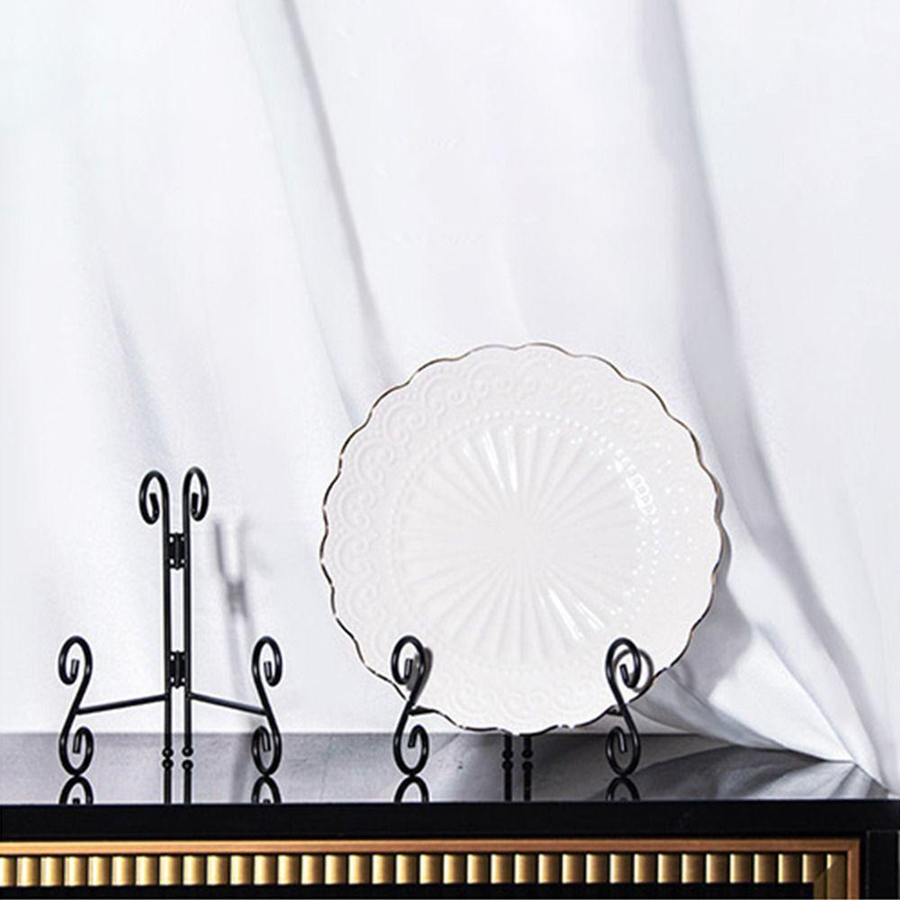 Iron Plate Stands Foldable Photo Pedestal Durable Metal Easel Rack  Bowl Picture Frame