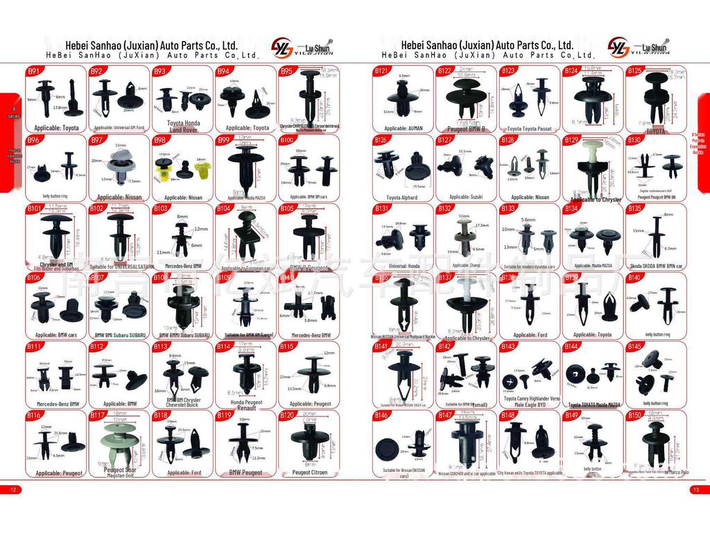 415PCS Ford Car Door & Bumper Retainer Clips Set HE06