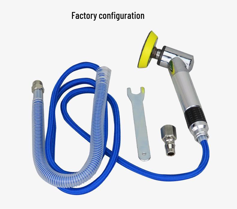 Gaobao 2" Pneumatic Sander 50mm Angled Head Round Air Polisher for Small Areas