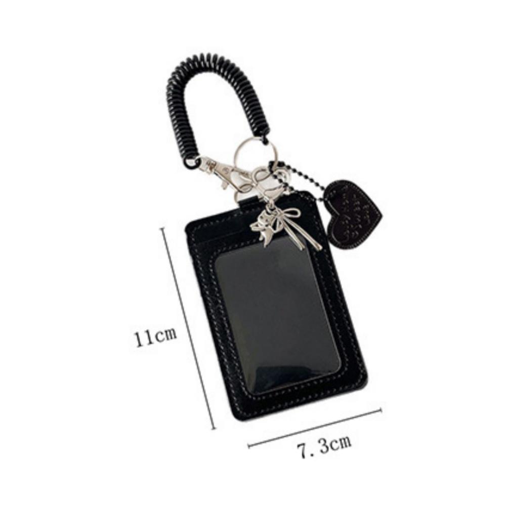 Simple Student Kids Lanyard Card Holder Slim Wallet Boys Pu Id Certificate Bus Door Credit Card Bag for Girls Zipper Coin Purses