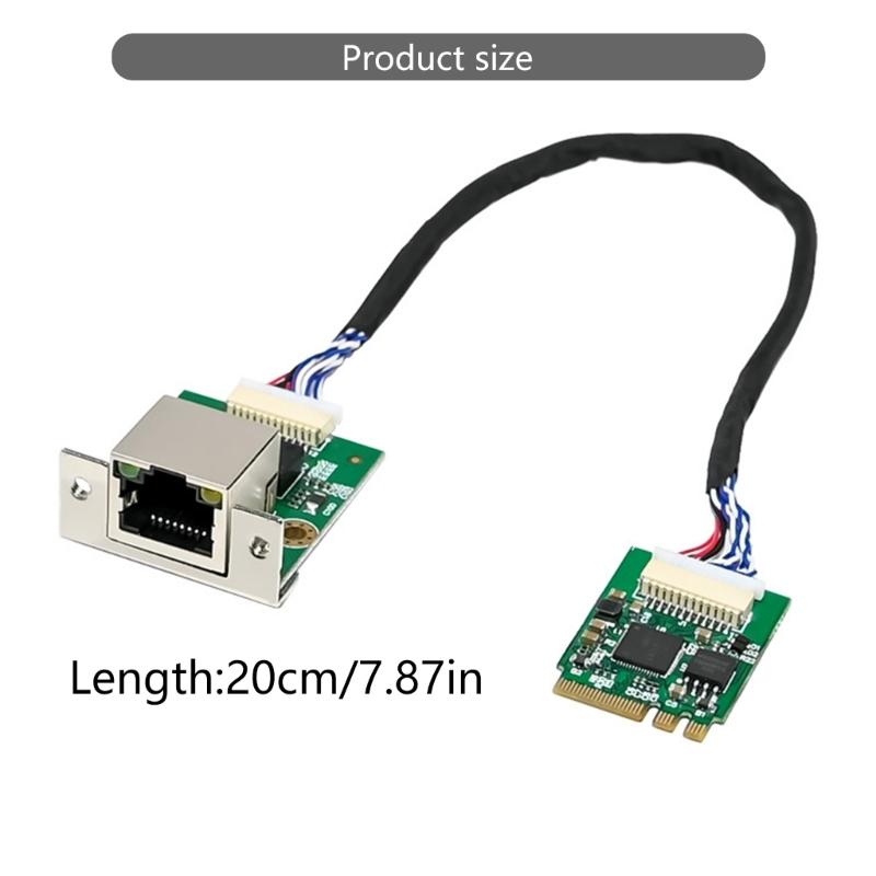 Industrial M.2 A+E KEY 2.5Gbps Ethernet Card Industrial Control Networking Card 2.5Gbps/1000/100Mbps M.2 Networking Adapter