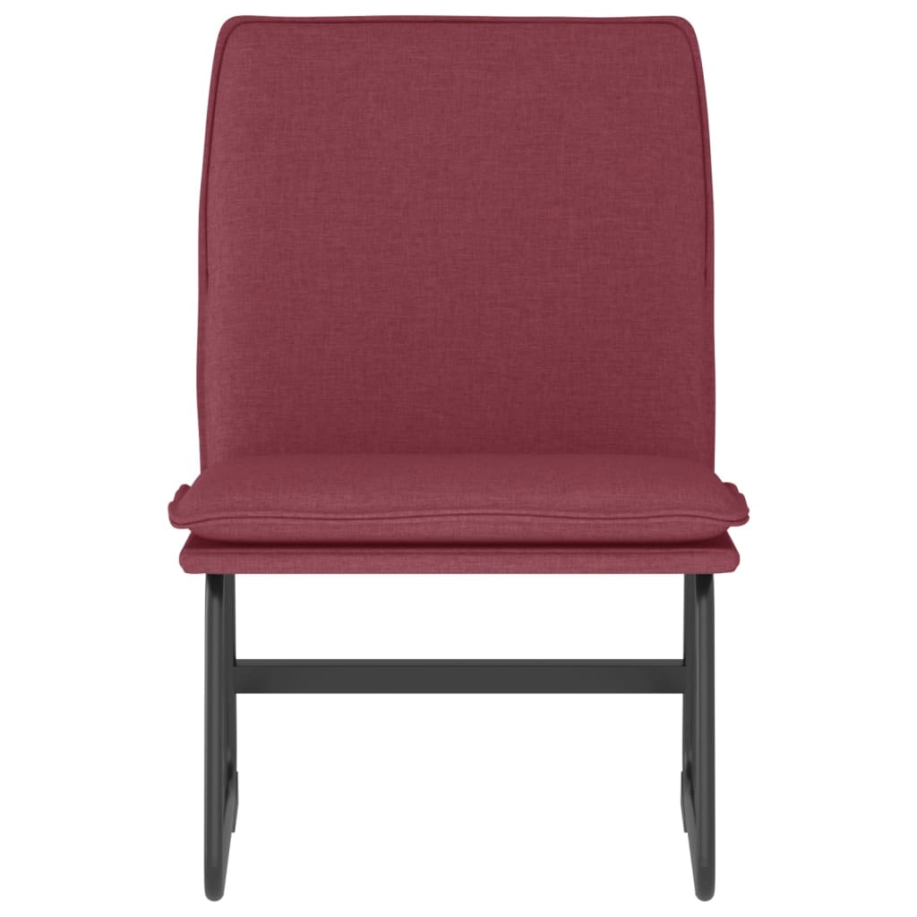 Lounge Chair Burgundy Red 52 X 75 X 76 Cm Fabric
