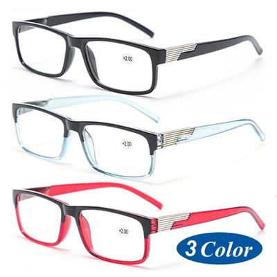 Rechteckige Lesebrille, blaues Licht blockierende Lesebrille für Damen und Herren, Blendschutzfilter, leichte Brille