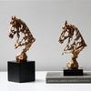 Creative Metal Handicrafts Simulation Animal Sculpture Hollowed-out Horse Head Metal Figurine Home Decoration Accessories