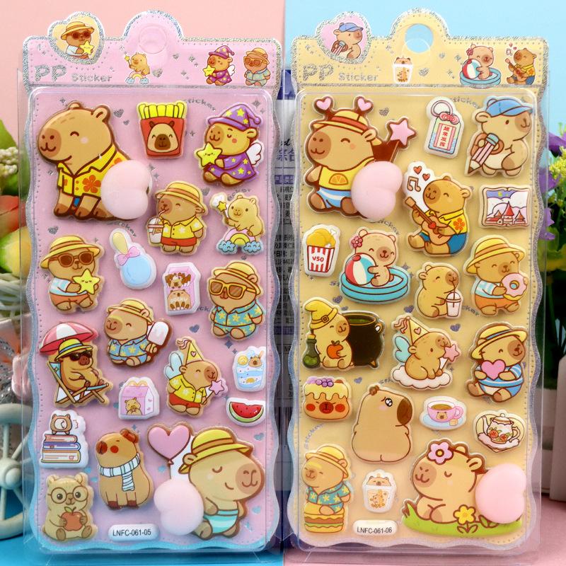 3D Kawaii Happy Buttocks Sticker And Cartoon Soft Pinched Children'S Decompression Bubble Sticker Phone Case Decoration Sticker