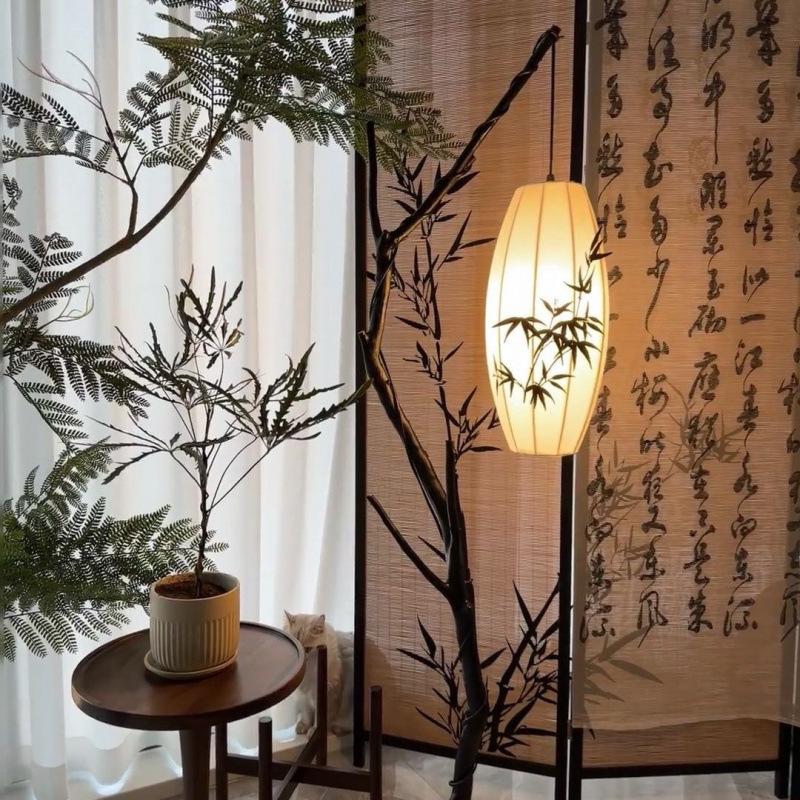 Retro Wabi-Sabi Branch Floor Lamp: Zen Light for Tea Room, Study, or Homestay