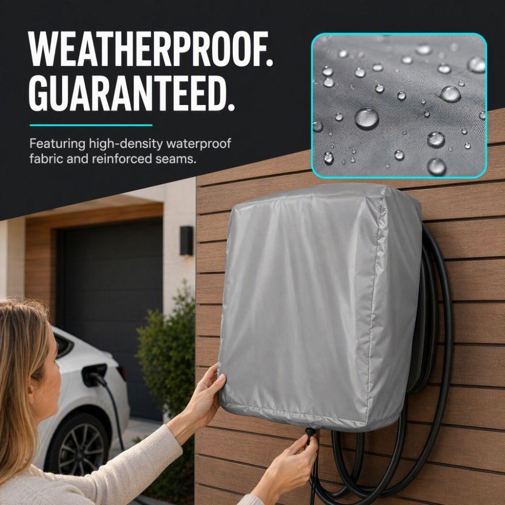 Universal Electric Vehicle Charging Station Cover Waterproof Car Charger Rain Cover Outdoor Use