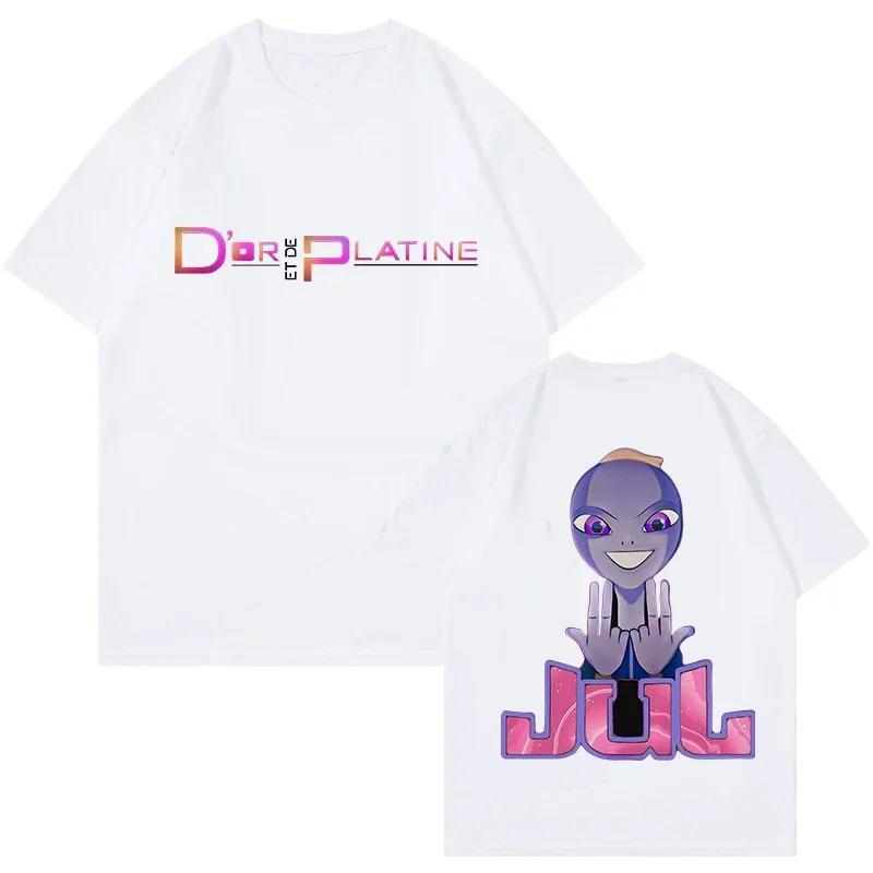 Rapper Jul Grafica Vintage Maglietta Unisex Moda Donna Hiphop T-shirt Divertente Estiva Manica Corta T-shirt Estetica Streetwear