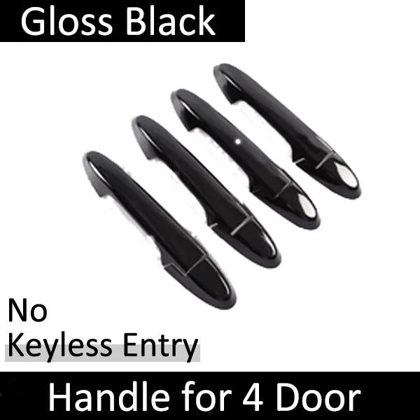 For Honda Fit Jazz MK3 GK GH GP 2013~2019 2018 Gloss Black Smart Door Handle Cover Sticker Trim Car Protective Film Accessories