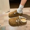 Retro Muffin dicksohlige Beutelkopfslipper beliebte vielseitige flachsohlige Beutelkopfslipper Halbslipper Frühling und Sommer neue Modelle